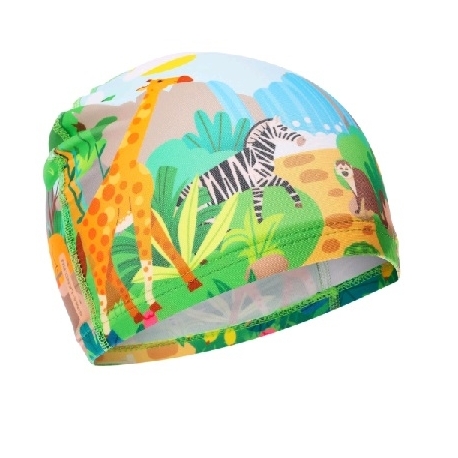 Шапочка для плавания (дет) ONLYTOP «Сафари», тканевая, 46-52 см