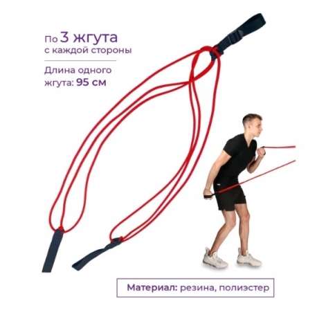 Эспандер лыжника-боксёра Indigo 3 шнура