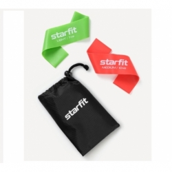 Комплект мини-эспандеров Starfit ES-206, малиновый/лаймовый, 2 шт