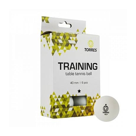 Шарик для н/т 1* Torres Training 40+,  белый