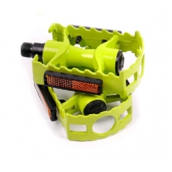 Педали Vinca sport VP 04 алюм., лайм, 95х65 мм