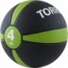Медбол TORRES 4 кг, резина, диаметр 21,9 см, черно-зелено-белый