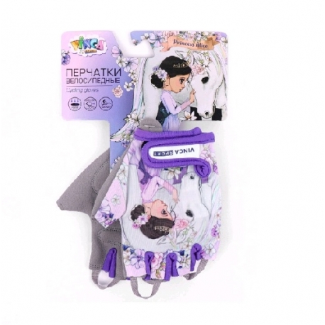 Велоперчатки Vinca sport,  детские, Princess Alice
