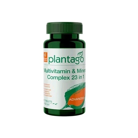Мультивитамины Multivitamin & Mineral Complex 23 in 1 Plantago 60 таб.