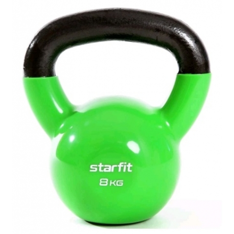 Гиря 8 кг Starfit DB-401 (винил)  Зеленый