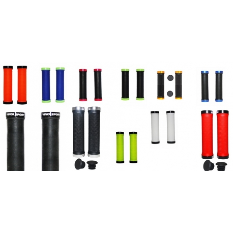 Грипсы Vinca sport с метал.зажимами,129 мм,зажим