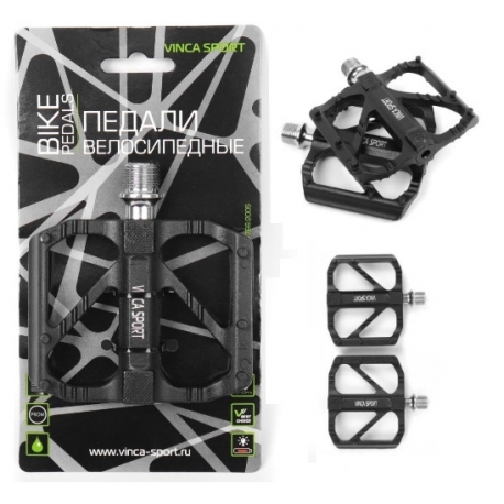 Педали с 3-мя пром.подшипниками, 95*90,  аллюм. черные