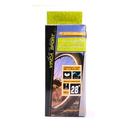 Камера 28*1.75/700*48 F/V , бутил, 48мм, инд. уп. Vinca Sport