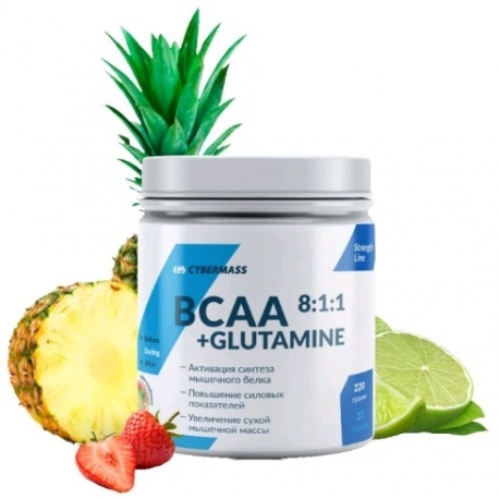 BCAA+Glutamine 8:1:1 Cybermass 220 гр.