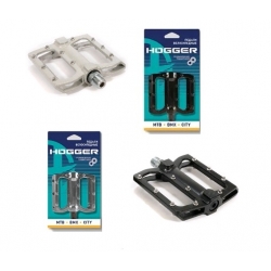 Педали HOGGER PLATFORM алюм., 110x105мм, 9/16, со сменными шипами, промподш,