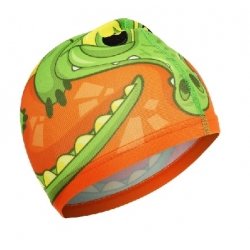 Шапочка для плавания (дет) ONLYTOP «Крокодильчик», тканевая, 46-52 см