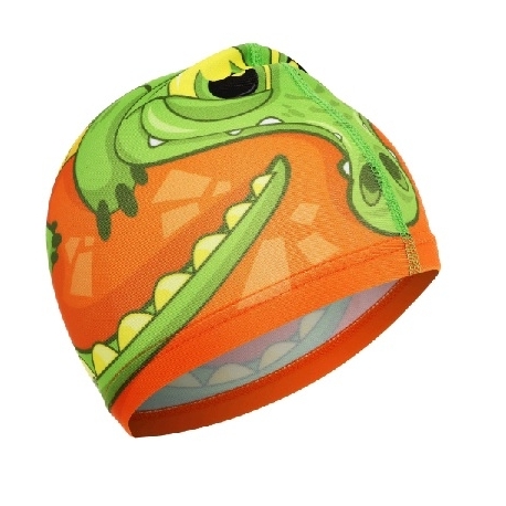Шапочка для плавания (дет) ONLYTOP «Крокодильчик», тканевая, 46-52 см