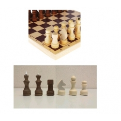 Шахматы обиходные парафин. доской малой складной 29 см (P-4)