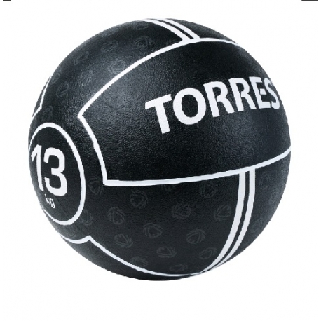Медбол TORRES 13 кг, резина, диаметр 27.5 см,