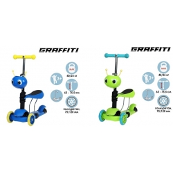 Самокат 3-х колесные Graffiti
