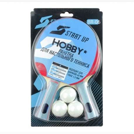Набор для н/т START UP BR-06 (2 ракетки + 3 шарика)