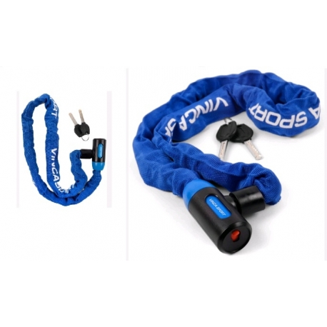 Замок цепь 6*1000мм, Vinca sport синий