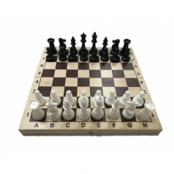 Фигуры шахматные пластиковые Гроссмейстерские с доской 29 см