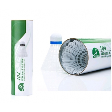 Волан для бадминтона DOUBLE FISH JINQUE 104w (нейлон/белый) 6 шт.