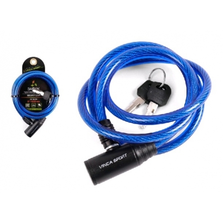 Замок трос 8*1200мм, Vinca sport синий