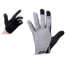 Перчатки велосипедные серые, Vinca sport, длинные пальцы,