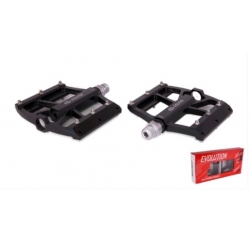 Педали EVOLUTION PLATFORM алюм. CNC, 112x105мм,9/16, смен. шипы, 3 промподш., черные