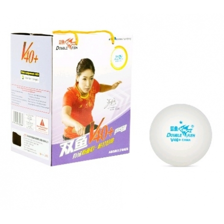 Шарик для н/т DOUBLE FISH No-Star V40+, белый(100 шт)