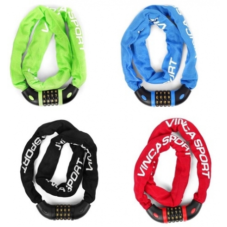 Замок цепь 6*1000мм, Vinca sport кодовый