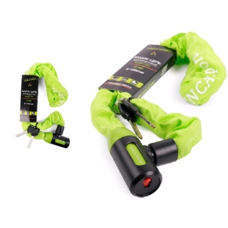 Замок цепь 6*1000 мм, Vinca sport зеленый