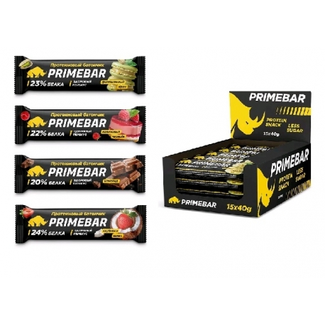 Батончик PRIMEBAR глазурь, 40 г (темный)
