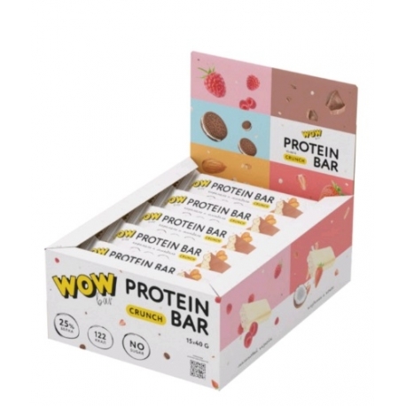 Батончик PRIMEBAR WOWbar Crunch глазурь, 40 г (светлый)