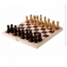 Шахматы обиходные лакированные в комплекте с доской (арт. P-1)