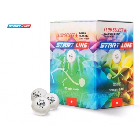 Шарик для н/т Start line Club Select 1* New (120 шт, бел.)